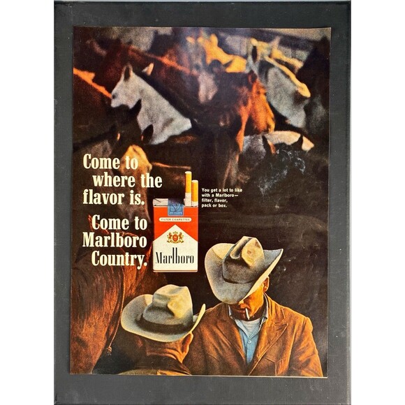 Marlboro Cigarettes "Come to where the action is-Marlboro Country" Print Ad 1965 - Picture 3 of 3